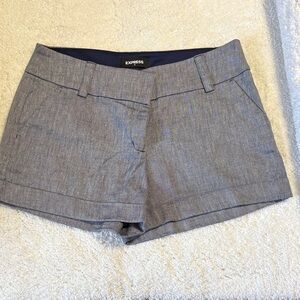 Express Women's Gray High Waist Tailored Shorts
